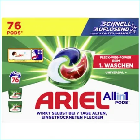 Ariel kapsułki do prania 76szt. Uniwersal+Lenor
