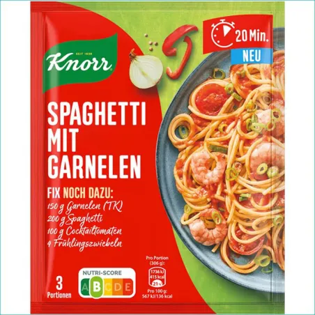 Knorr przyprawa 38g. Spaghetti mit Garnelen