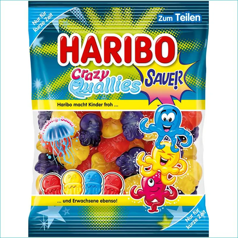 Haribo żelki 160g. Crazy Quallies Sauer /36/