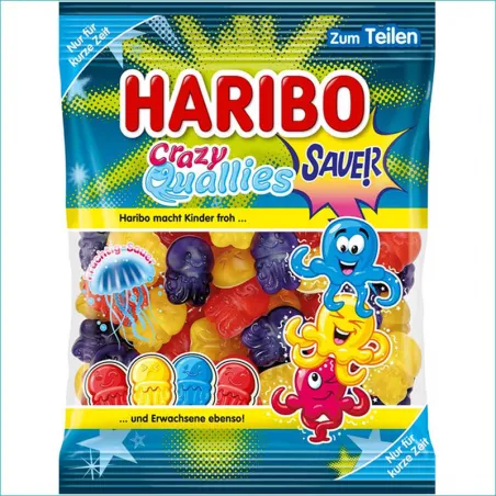 Haribo żelki 160g. Crazy Quallies Sauer /36/