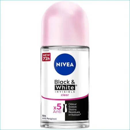 Nivea roll w kulce 50ml. B&W Invisible Clear /6/