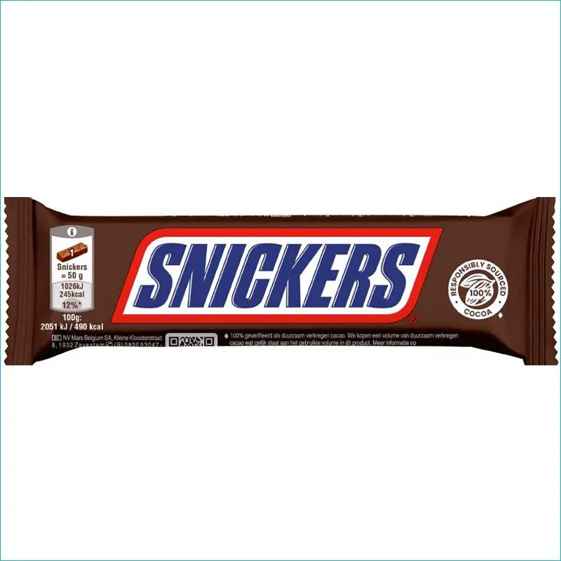 Snickers baton z karmelem i orzechami 50g. /24/