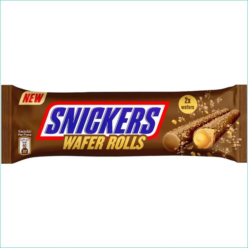 Snickers rurki z nadzieniem 24g. Wafer Rolls /12/