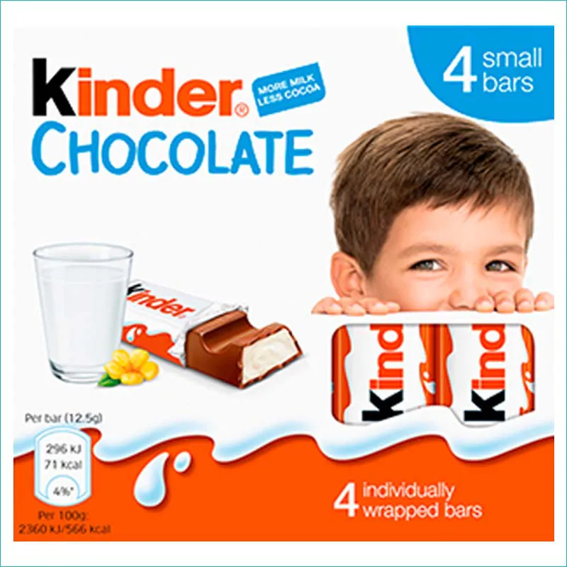 Kinder batoniki czekoladowe 4szt. /20/