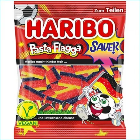 Haribo żelki 160g. Pasta Flagga Sauer