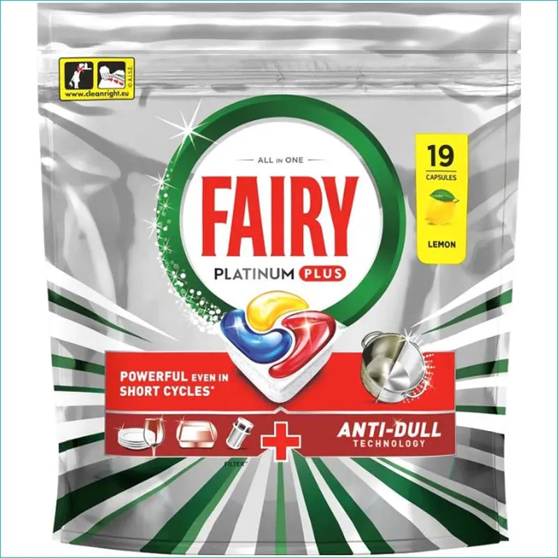 Fairy Platinum kapsułki do zmywarki 19+ Lemon /6/