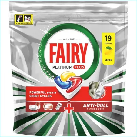 Fairy Platinum kapsułki do zmywarki 19+ Lemon /6/