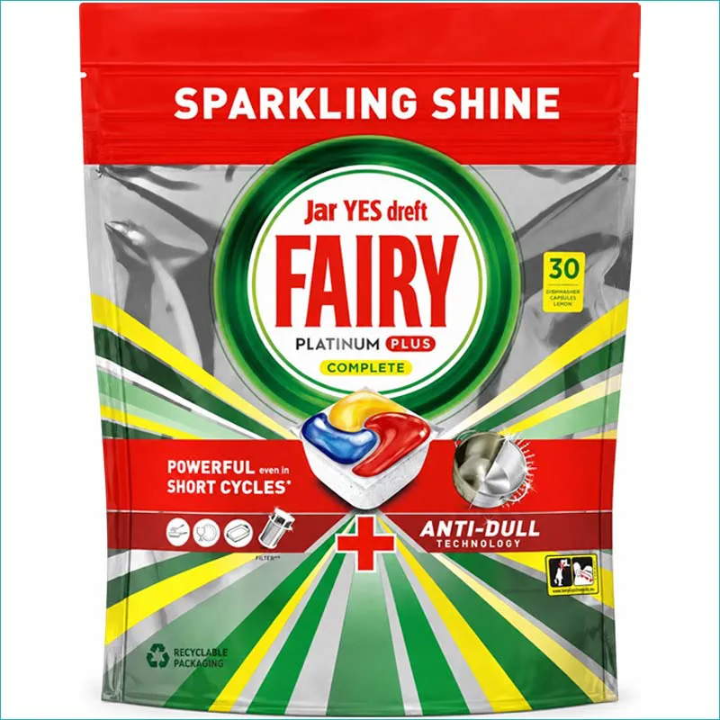 Fairy Platinum Plus Complete kapsułki do zmywarki 30+ Lemon /5/