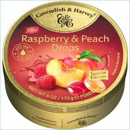 Cavendish&Harvey landrynki 175g. Raspberry&Peach /9/