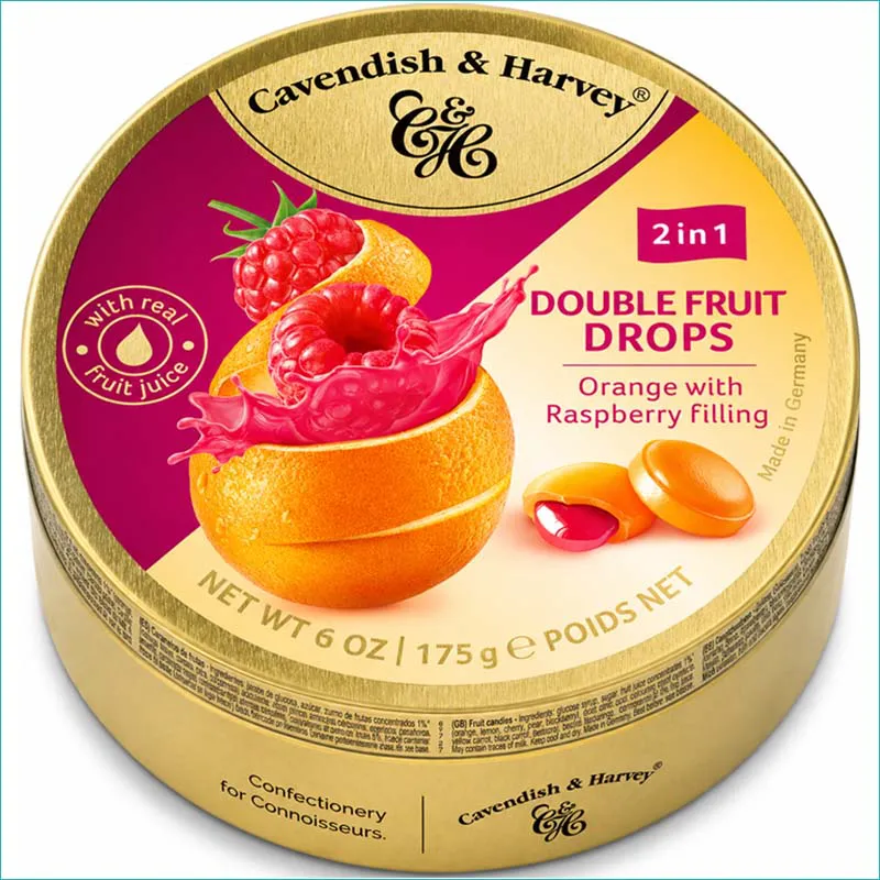 Cavendish&Harvey landrynki 175g. Orange-Raspberry /9/