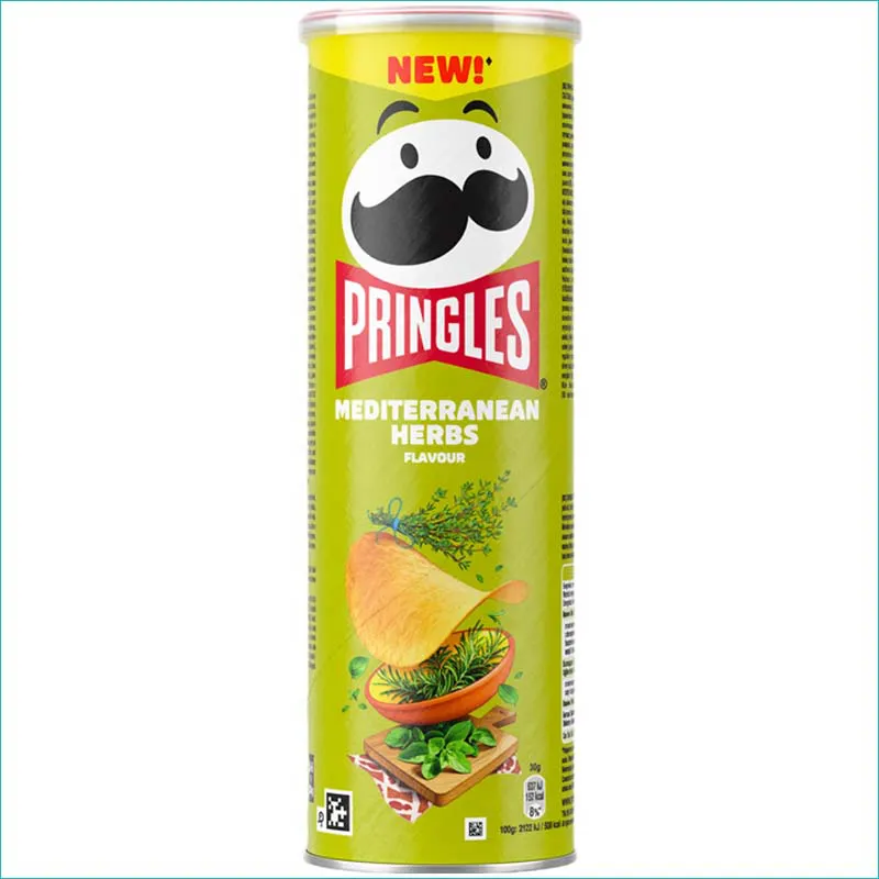 Pringles chipsy 165g. Mediterranean Herbs