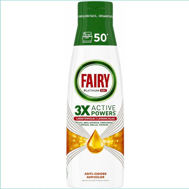 Fairy Platinum żel do zmywarki 900ml. Anti-Odore Agrumi