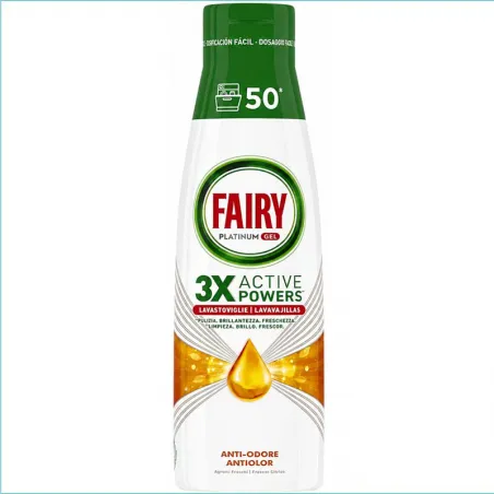 Fairy Platinum żel do zmywarki 900ml. Anti-Odore Agrumi