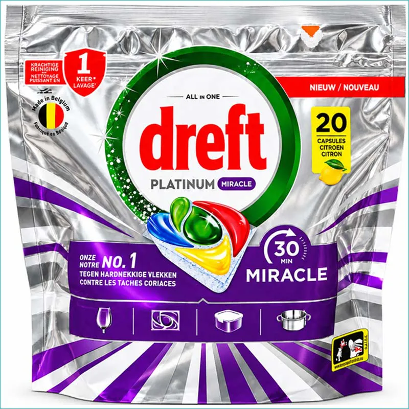 Dreft Platinum kapsułki do zmywarki 20szt. Miracle Citron /5/