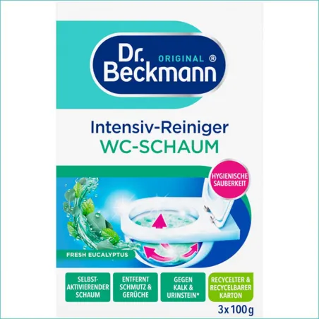 Dr Beckmann WC-Schaum aktywna piana do czyszczenia WC 3x100. Eucalyptus /6/