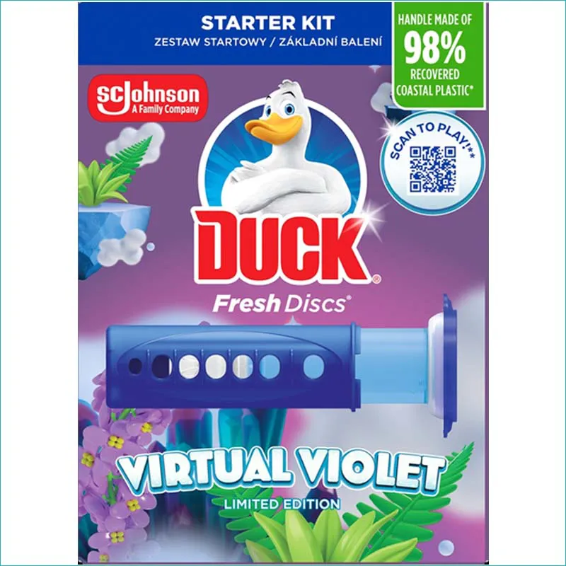 Duck krążek żelowy do WC 36ml. Virtual Violet /5/