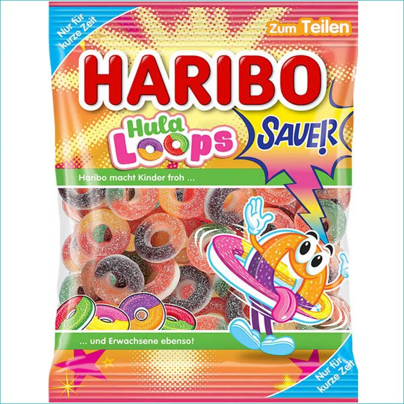 Haribo żelki 175g. Hula Loops Sauer