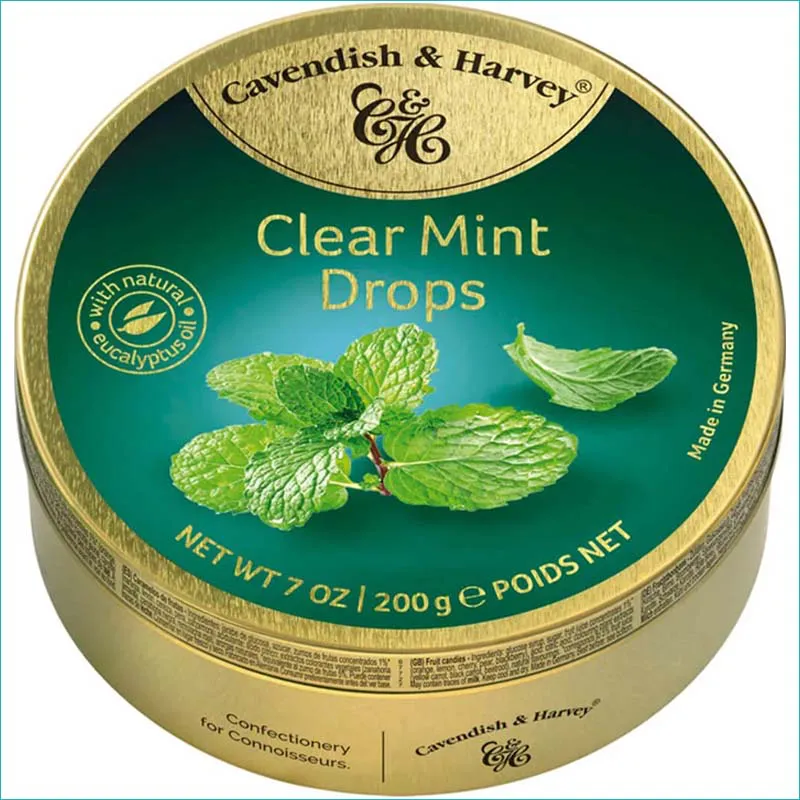 Cavendish&Harvey landrynki 200g. Clear Mint /9/