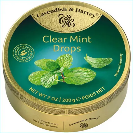 Cavendish&Harvey landrynki 200g. Clear Mint /9/