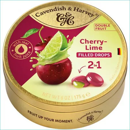 Cavendish&Harvey landrynki 175g. Cherrry Lime /9/