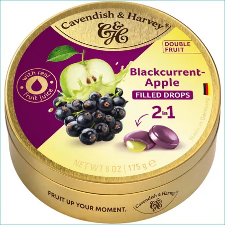 Cavendish&Harvey landrynki 175g. Blackcurrant Apple /9/