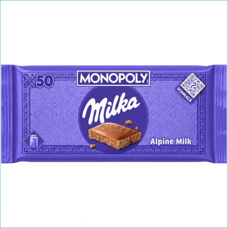 Milka czekolada 80g. Alpine Milk Monopoly