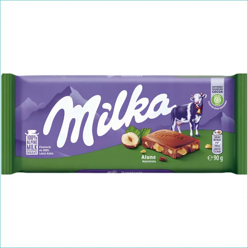 Milka czekolada 90g. Alune Hazelnuts /24/
