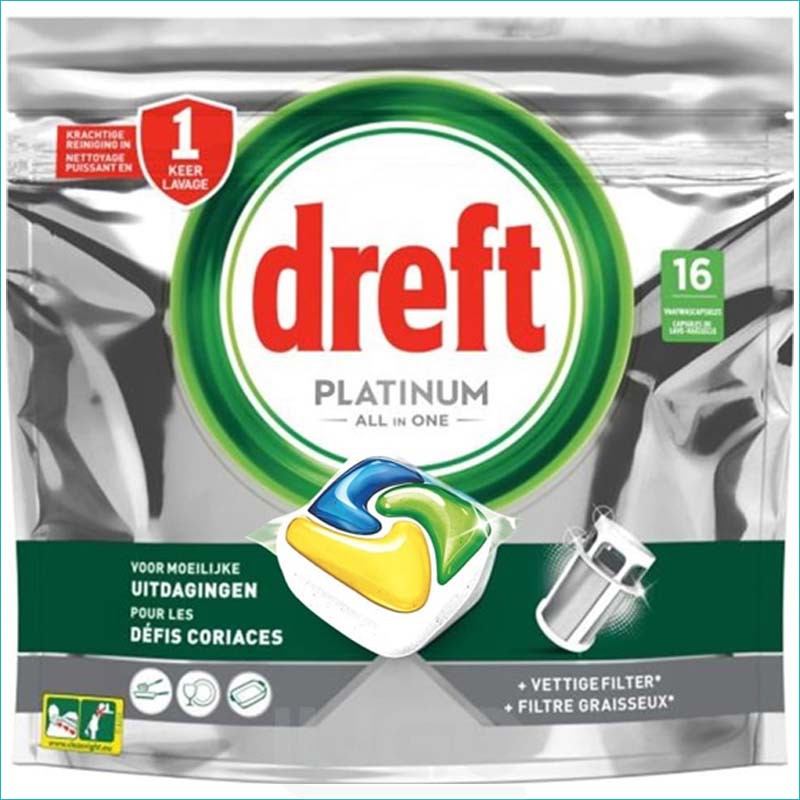 Dreft Platinum kapsułki do zmywarki 16szt Citron