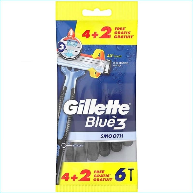Gillette blue 3 Smooth 4+2szt.
