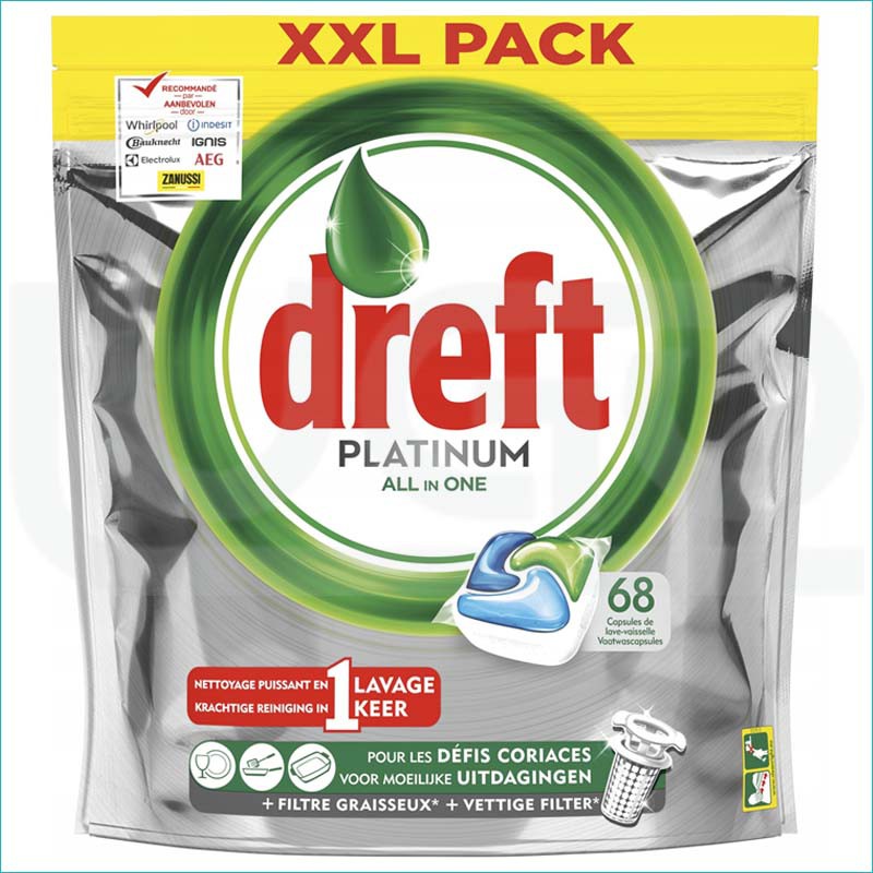 Dreft Platinum kapsułki do zmywarki 68szt Oryginal