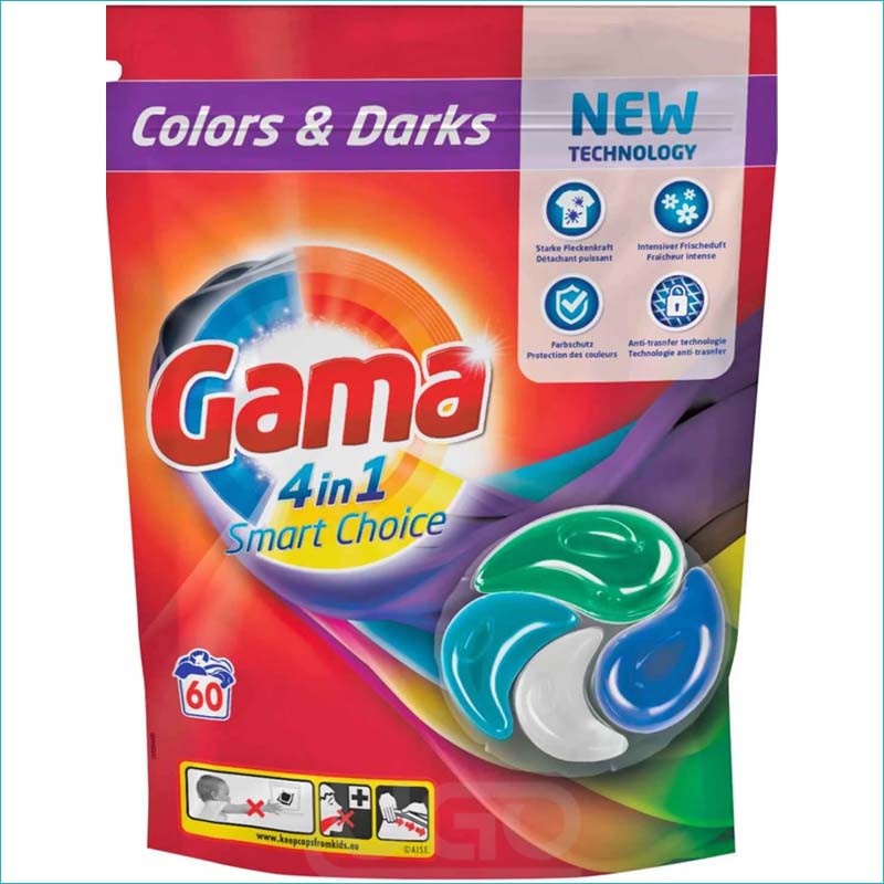 Vizir Gama kapsułki do prania 60szt. Color&Dark