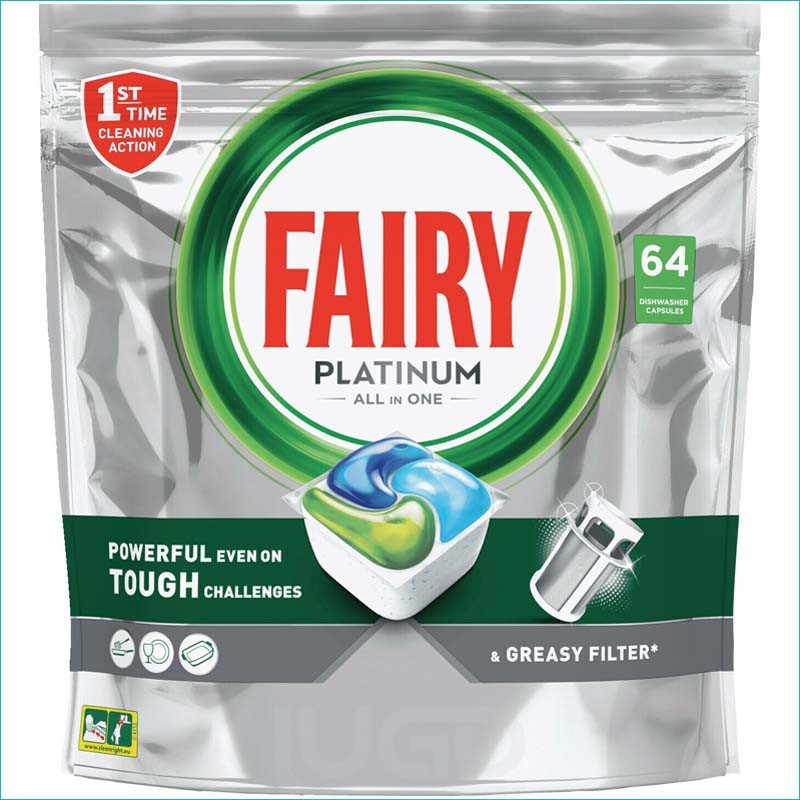 Fairy Platinum kapsułki do zmywarki 64szt.Original