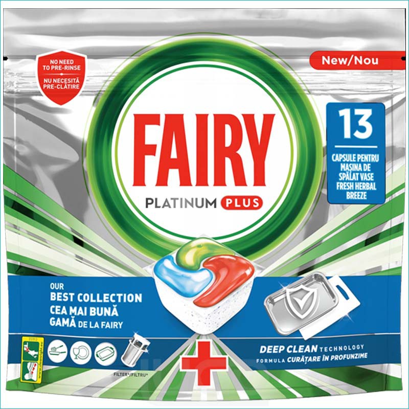 Fairy Platinum Plus kapsułki do zmywarki 13+ Blue