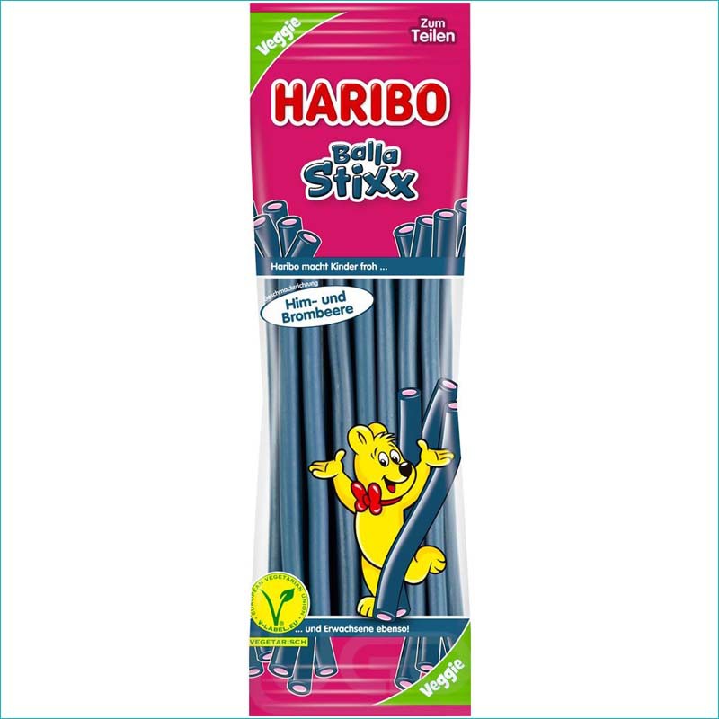 Haribo żelki 200g. Balla Stixx Him & Brombeere