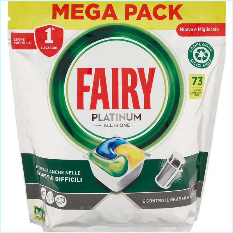 Fairy Platinum kapsułki do zmywarki 73szt. Lemon