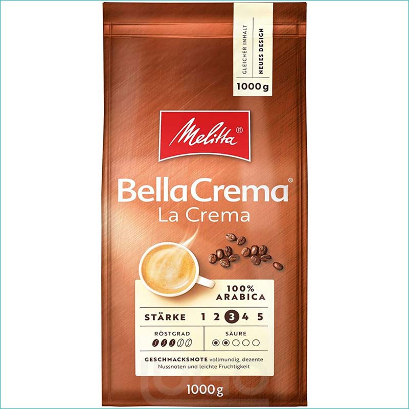 Kawa Melitta Bella Crema ziarno 1kg. La Crema