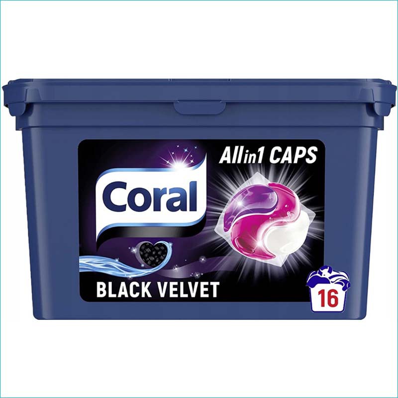 Coral kapsułki do prania 16szt. Black