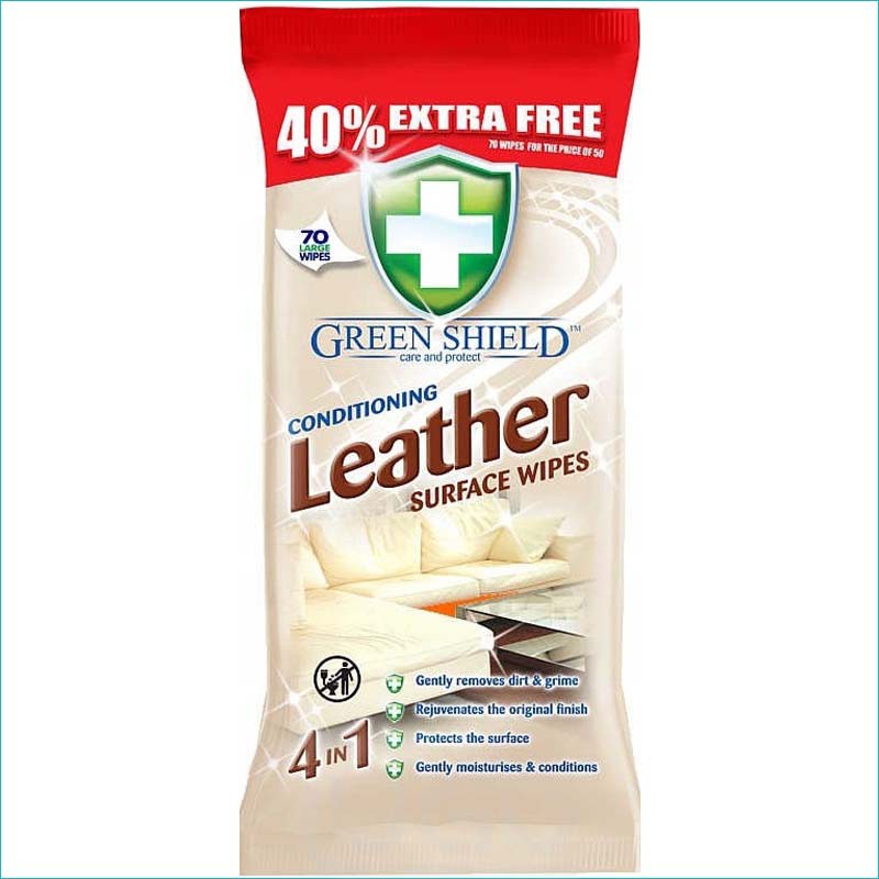 Green Shield chusteczki do skóry 70szt / Leather
