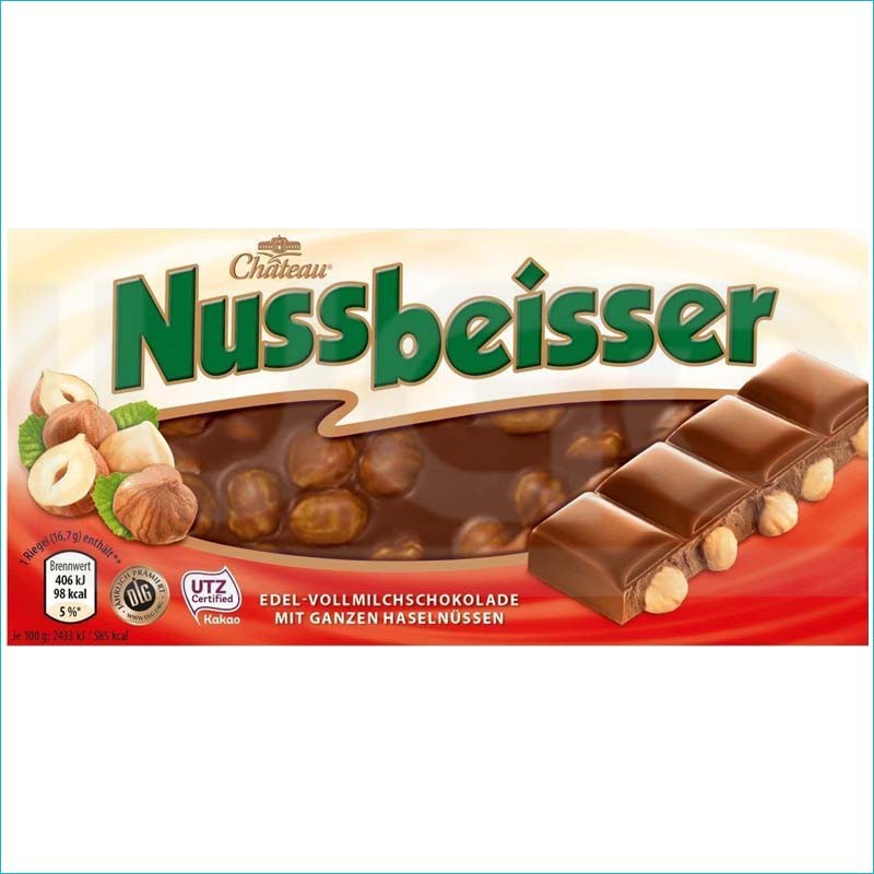 Nussbeisser czekolada mleczna z orzechami 100g.
