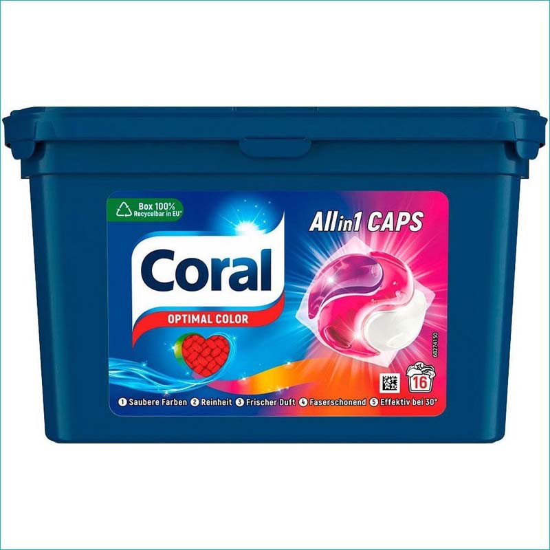 Coral kapsułki do prania 16szt. Color